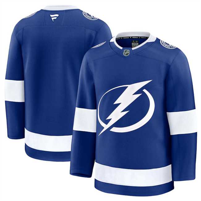 Mens Tampa Bay Lightning Blank Blue 2024-25 Home Stitched Hockey Jersey Dzhi